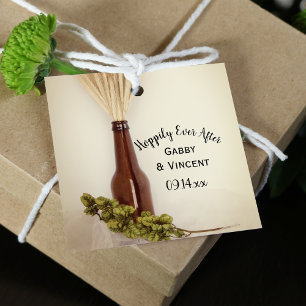 Etiquetas Para Lembrancinhas Trigo e Saltos Cerveja Hoppily Após Casamento