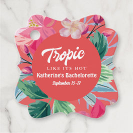 Etiquetas Para Lembrancinhas Tropical como seu rosa noiva solteira tropical