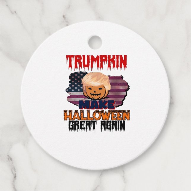 Etiquetas Para Lembrancinhas Trumpkin Halloween Classic (Frente)