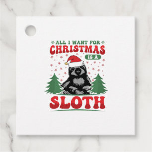 Etiquetas Para Lembrancinhas Tudo o que quero no Natal é um Sloth