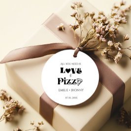 Etiquetas Para Lembrancinhas Tudo o que você precisa é amor e pizza chá de noiv
