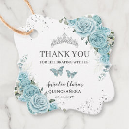 Etiquetas Para Lembrancinhas Turquesa Quinceanera Floral Doce 16 Borboletas
