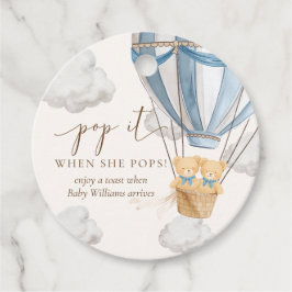 Etiquetas Para Lembrancinhas Twins Bearly Wait Teddy Bear Pop It When She Pops