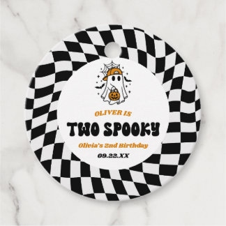 Etiquetas Para Lembrancinhas Two Spooky Halloween Retro 2nd Birthday Party