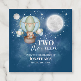Etiquetas Para Lembrancinhas Two The Moon Boy Bear Balloon 2nd Birthday 