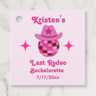 Etiquetas Para Lembrancinhas Última Bachelorette Rodeo Pink Disco