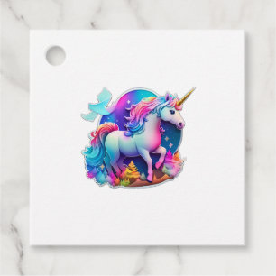 Etiquetas Para Lembrancinhas Um Adorável Autocolante Unicorn