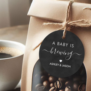 Etiquetas Para Lembrancinhas Um bebê está a criar, marca de presente de café