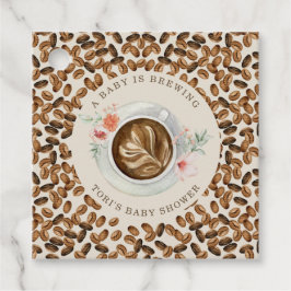 Etiquetas Para Lembrancinhas Um Bebê Está Fazendo Chá de fraldas De Café