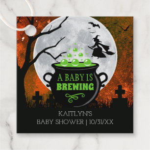 Etiquetas Para Lembrancinhas Um Bebê Está Fazendo Chá de fraldas De Halloween