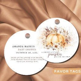 Etiquetas Para Lembrancinhas Um Doce Chá de fraldas Neutro de Abóbora