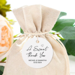 Etiquetas Para Lembrancinhas Um Doce Favor de Casamento de Agradecimento