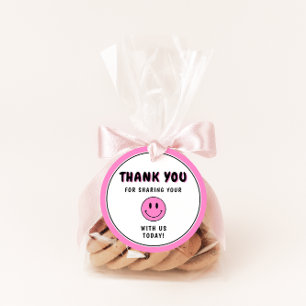 Etiquetas Para Lembrancinhas Um Gal Feliz/Cara Rosa Sorriso Obrigado
