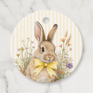 Etiquetas Para Lembrancinhas Um lindo coelhinho floral com laço amarelo para ch