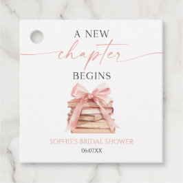 Etiquetas Para Lembrancinhas Um Novo Capítulo Começa Pink Bow Books Chá de Noiv