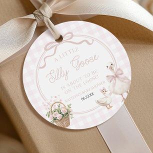 Etiquetas Para Lembrancinhas Um Patinho Bobo Laço Floral Rosa Chá de Bebê