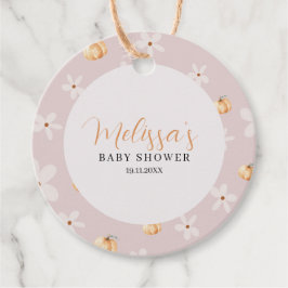 Etiquetas Para Lembrancinhas Um Pequeno Chá de fraldas De Abóbora E Margarida