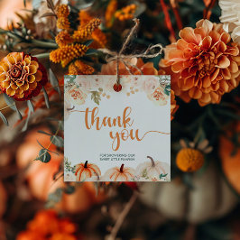 Etiquetas Para Lembrancinhas Um Pequeno Chá de fraldas de outono de Abóbora