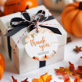 Etiquetas Para Lembrancinhas Um Pequeno Chá de fraldas de outono de Abóbora