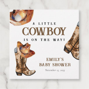 Etiquetas Para Lembrancinhas Um pequeno Chá de fraldas Ocidental de Cowboy