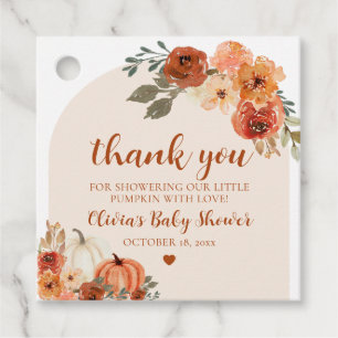 Etiquetas Para Lembrancinhas Um Pequeno Chuveiro de Bebê Floral de Outono de Ab