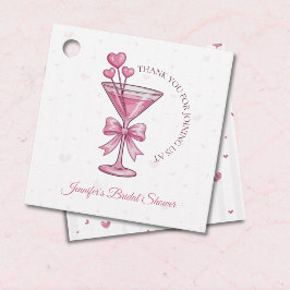 Etiquetas Para Lembrancinhas Um Tini Bit Engaged Pink Martini Chá de Bebê da No