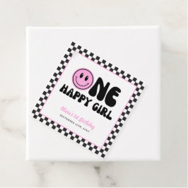 Etiquetas Para Lembrancinhas Uma garota feliz rosa feliz aniversário