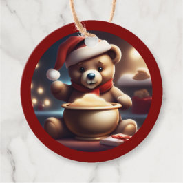 Etiquetas Para Lembrancinhas Ursinho de Natal Cozy Porridge TWArt