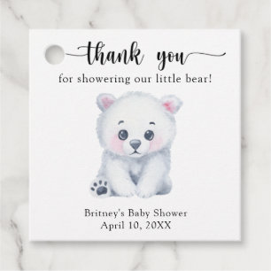 Etiquetas Para Lembrancinhas Urso polar de inverno - obrigado