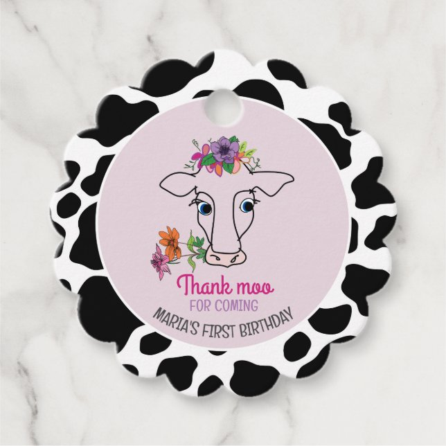 Etiquetas Para Lembrancinhas Vaca Sagrada Obrigada (Frente)