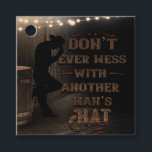 Etiquetas Para Lembrancinhas Vaqueiro, Nunca Mexa no Chapéu de Outro Homem<br><div class="desc">personalizar para qualquer evento</div>