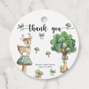 Etiquetas Para Lembrancinhas Veado de madeira de aquarela - obrigado