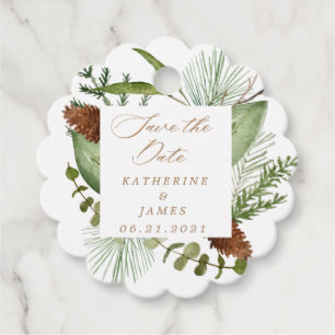 Etiquetas Para Lembrancinhas vegetação de inverno elegante salvar a data