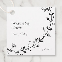 Etiquetas Para Lembrancinhas Vejam-me cultivar Chá de fraldas de plantas ou flo