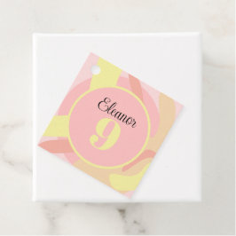 Etiquetas Para Lembrancinhas Verão Rosa Amarelo Creme Moderno Personalizado
