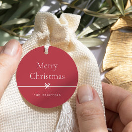 Etiquetas Para Lembrancinhas Vermelha | Arco moderno Natal mínimo simples