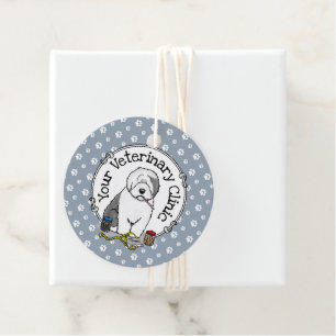Etiquetas Para Lembrancinhas Veterinarian Old English Sheepdog Cinza 1 Cute Vet