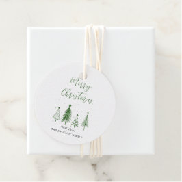 Etiquetas Para Lembrancinhas Vetor de Árvore de Natal Feliz Natal