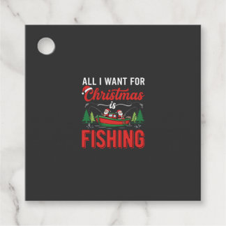 Etiquetas Para Lembrancinhas Vetor de Férias do Papai Noel de Natal Pescando
