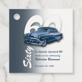 Etiquetas Para Lembrancinhas Viagem Carro Azul Clássico Faz 60 Anos
