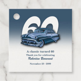Etiquetas Para Lembrancinhas Viagem Carro Azul Clássico Faz 60 Anos