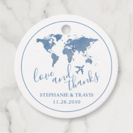 Etiquetas Para Lembrancinhas Viagem de Destino do Mapa Mundial Obrigados de Amo