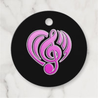 Vibrações Amor Musical Coração Rosa Nota Musical D