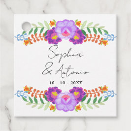 Etiquetas Para Lembrancinhas Vibrant Mexican Floral Fiesta Wedding