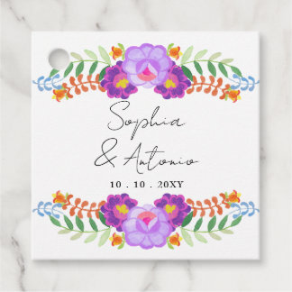Etiquetas Para Lembrancinhas Vibrant Mexican Floral Fiesta Wedding