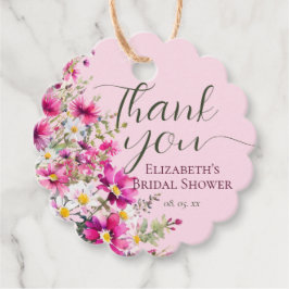 Etiquetas Para Lembrancinhas Vibrantes Flores Silvestres Rosa Floral Boho Chá d