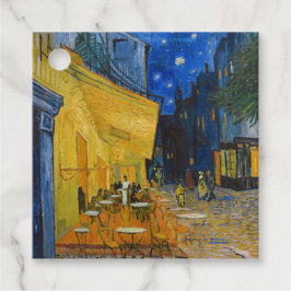 Etiquetas Para Lembrancinhas Vincent van Gogh - Cafe Terrace à Noite