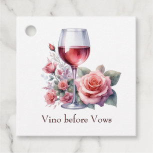 Etiquetas Para Lembrancinhas Vino Antes dos Votos Floral Vinho Chuveiro de Noiv