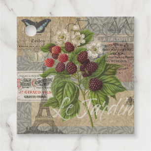 Etiquetas Para Lembrancinhas Vintage Blackberry & French Ephemera Art Collage