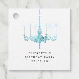 Etiquetas Para Lembrancinhas Vintage Chandeliers and Teal Rosa Damask
